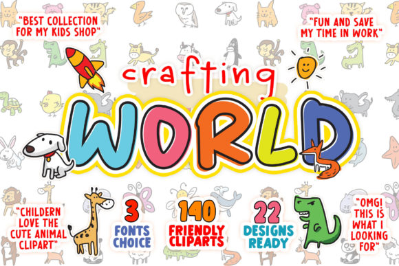Crafting World: A Playful Display Font for Digital Brands