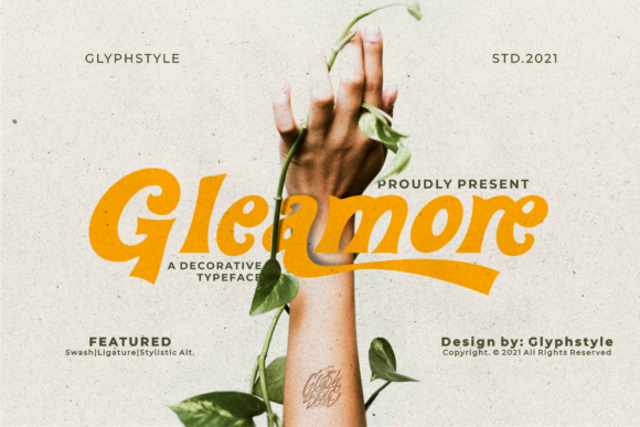 Gleamore: A Confident Display Font for Small Business Branding
