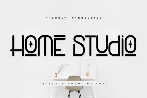 Home Studio: A Modern Display Font for Digital Branding