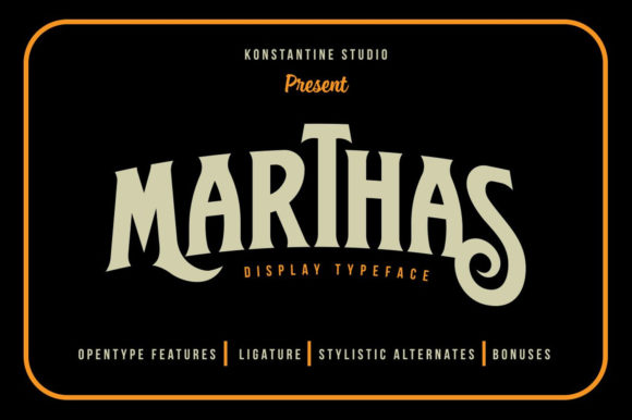 Marthas Display Font for Handmade Creators