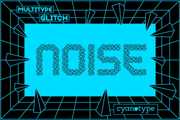 MultiType Glitch Noise: A Standout Display Font for Small Business Branding