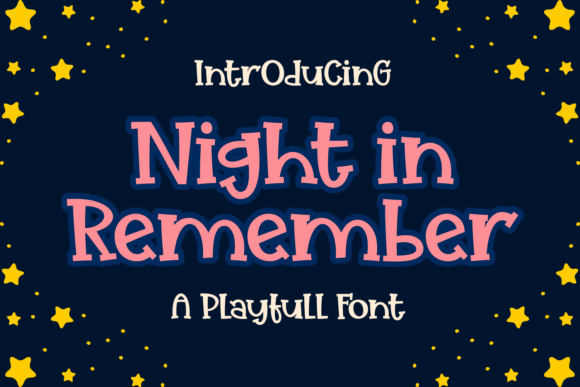 Night in Remember: A Playful Display Font for Warm Editorial Moments