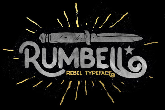 Rumbell: A Bold, Textured Display Font for Digital Branding