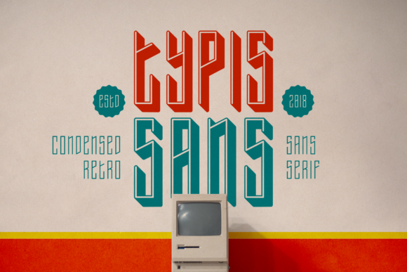 Typis: A Modern Geometric Display Font for Crafters